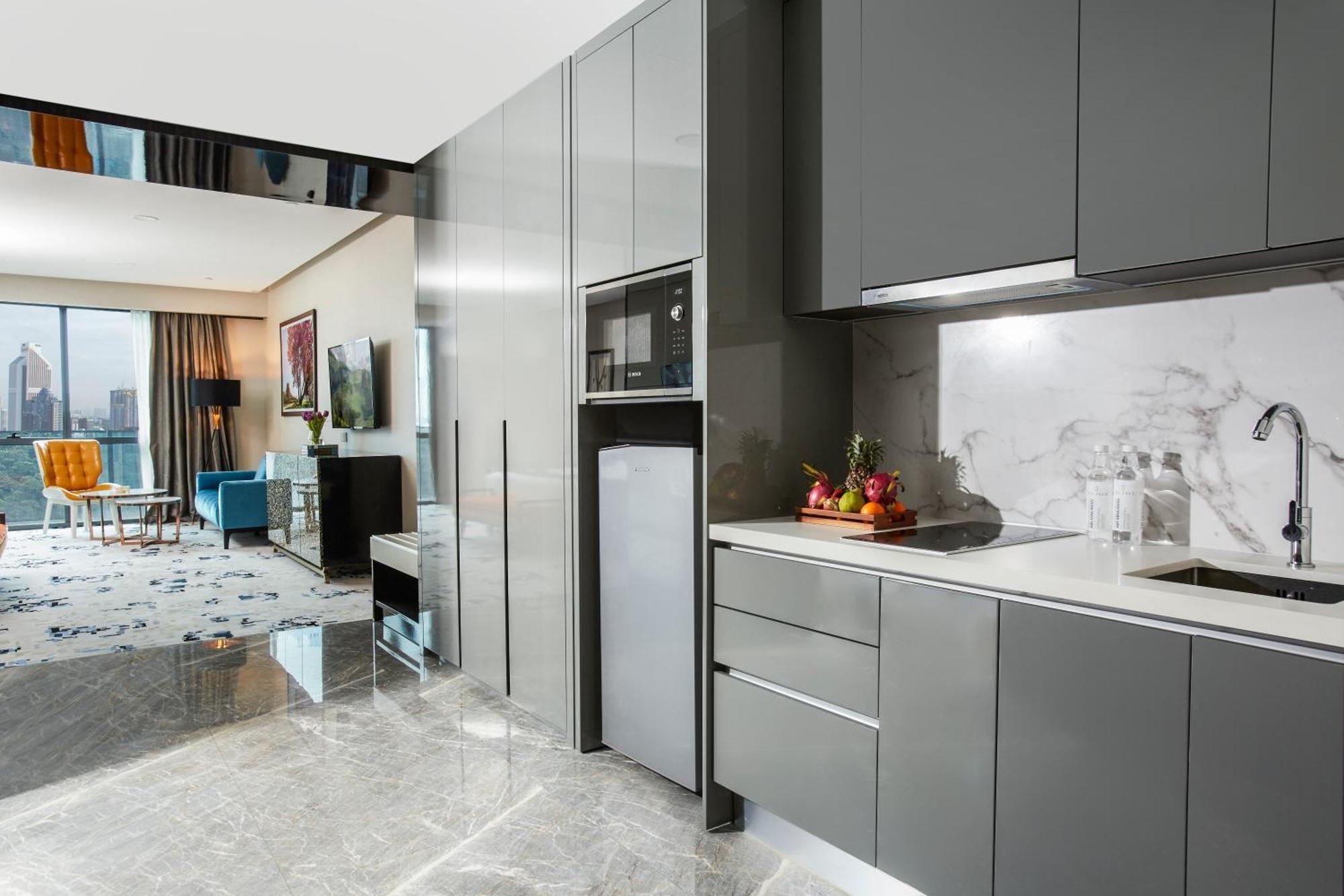 The Face Style Hotel Κουάλα Λουμπούρ Εξωτερικό φωτογραφία A 3D rendering of a kitchen